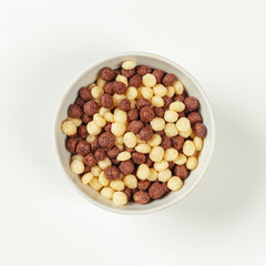 cereals over white background