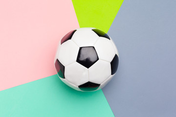 Obraz premium Soccer ball on a color background