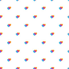 vector background with little hearts with stereo effect