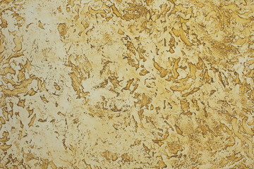 Decorative yellow plaster, texture  background.