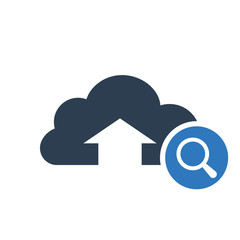 Upload icon, arrows icon with research sign. Upload icon and explore, find, inspect symbol