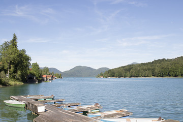 lake in the middle of the forest