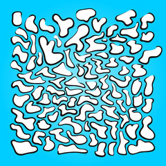 Hand-drawn shapes wallpaper pattern