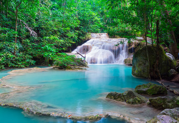 waterfall in tropical forest