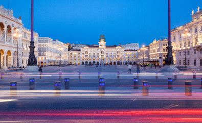 Piazza dell'unità d'Italia, Trieste, Friuli Venezia Giulia, Italia