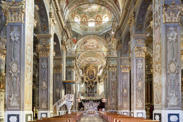 Fototapeta na wymiar Parrocchia San Giovanni Battista, Finale Ligure, Italia