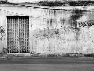 Aged street wall background