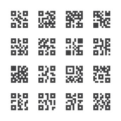 qr code icon set