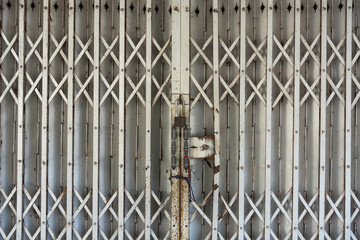 Steel door used to open and close the house.