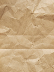 Old blank crumpled paper