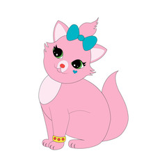 Cat of pink color