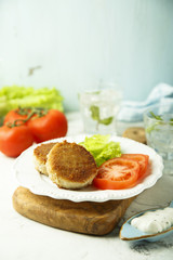 Homemade fish cakes