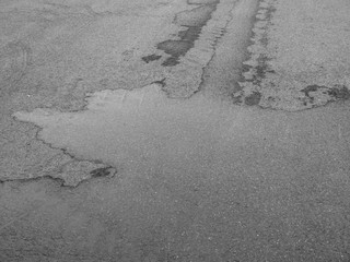 wet asphalt road
