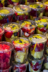 The tourist attraction of the city market is San Miguel counters with popular Spanish food.