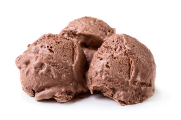 Chocolate ice cream balls