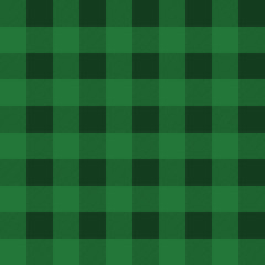Green checkered plaid pattern. Vector art.