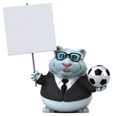 Fun cat - 3D Illustration