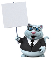 Fun cat - 3D Illustration