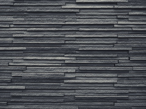 Black Tiles slate wall pattern Architecture details Background