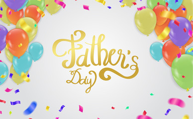 father's day background, Happy  Day Typography for greeting card, festive poster etc. Hand lettering illustration on white background