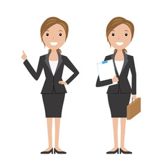 business woman set. vector isolated