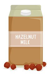 Hazel Nut Milk Illustration