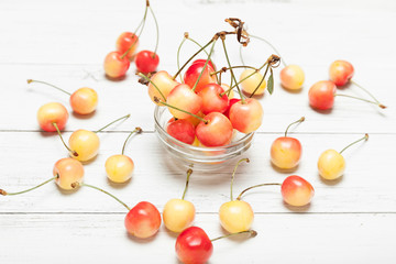 Obraz na płótnie Canvas Clean yellow cherry agriculture, antioxidant.