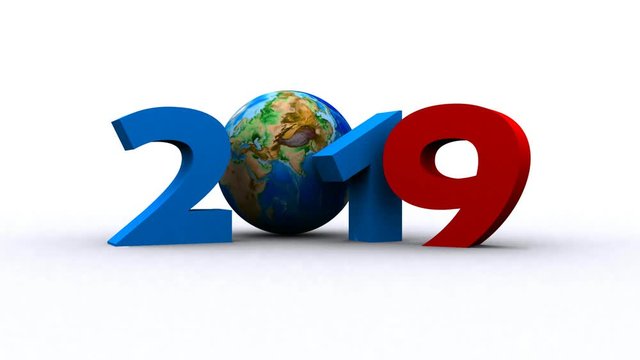 Arrivo del nuovo anno in 3D - 2019