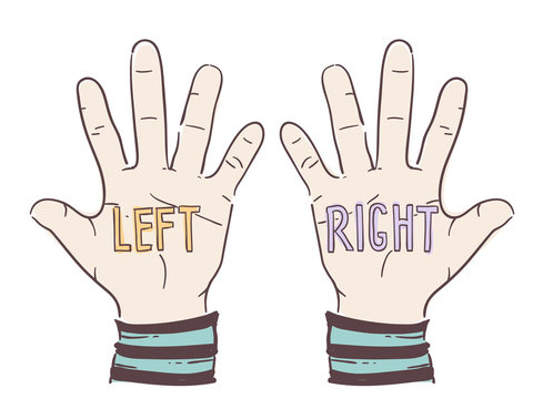 Left Right Hands Illustration