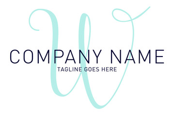 Classy Modern Sophisticated Bold Letter W Logo	