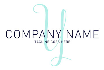 Classy Modern Sophisticated Bold Letter Y Logo	