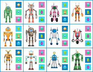 Fototapeta premium Robot Industry Collection, Vector Illustrations