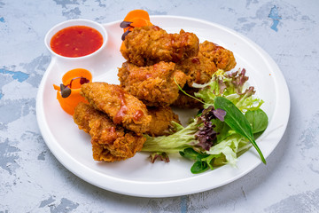 chicken wings in barbecue sauce