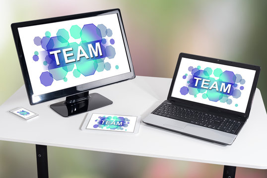 Team concept on different devices