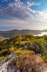 Colourful image of island Mljet.Croatia