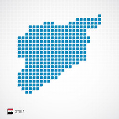 Fototapeta na wymiar Syria map and flag icon