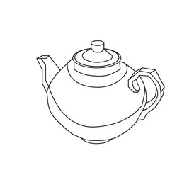 kettle whisk, lines, vector
