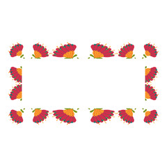 Beautiful wreath. Elegant floral frame hand drawn. Design for invitation, wedding or greeting cards