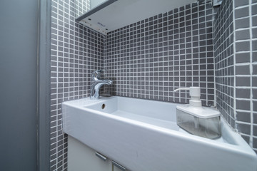 Faucet in bathroom