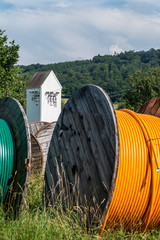 Obraz premium Kabelverlegung