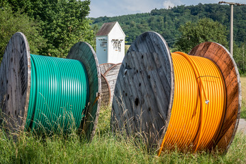 Obraz premium Kabelverlegung