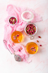 Obraz na płótnie Canvas Tea from dried rose buds