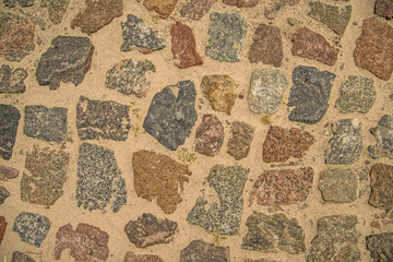 wall with granit stones - obrazy, fototapety, plakaty