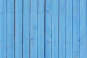 texture of blue corrugated wooden wall