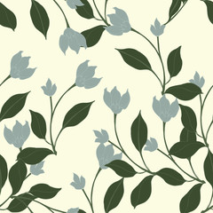 Abstract elegance pattern with floral background.