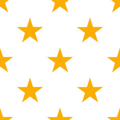Yellow stars seamless pattern