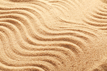 Sand with pattern, closeup