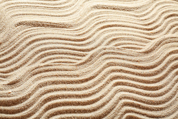 Fototapeta na wymiar Sand with pattern, closeup