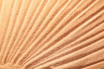 Sand with pattern, closeup