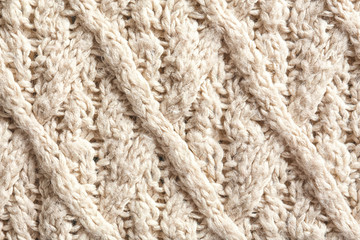 Knitted fabric texture, closeup